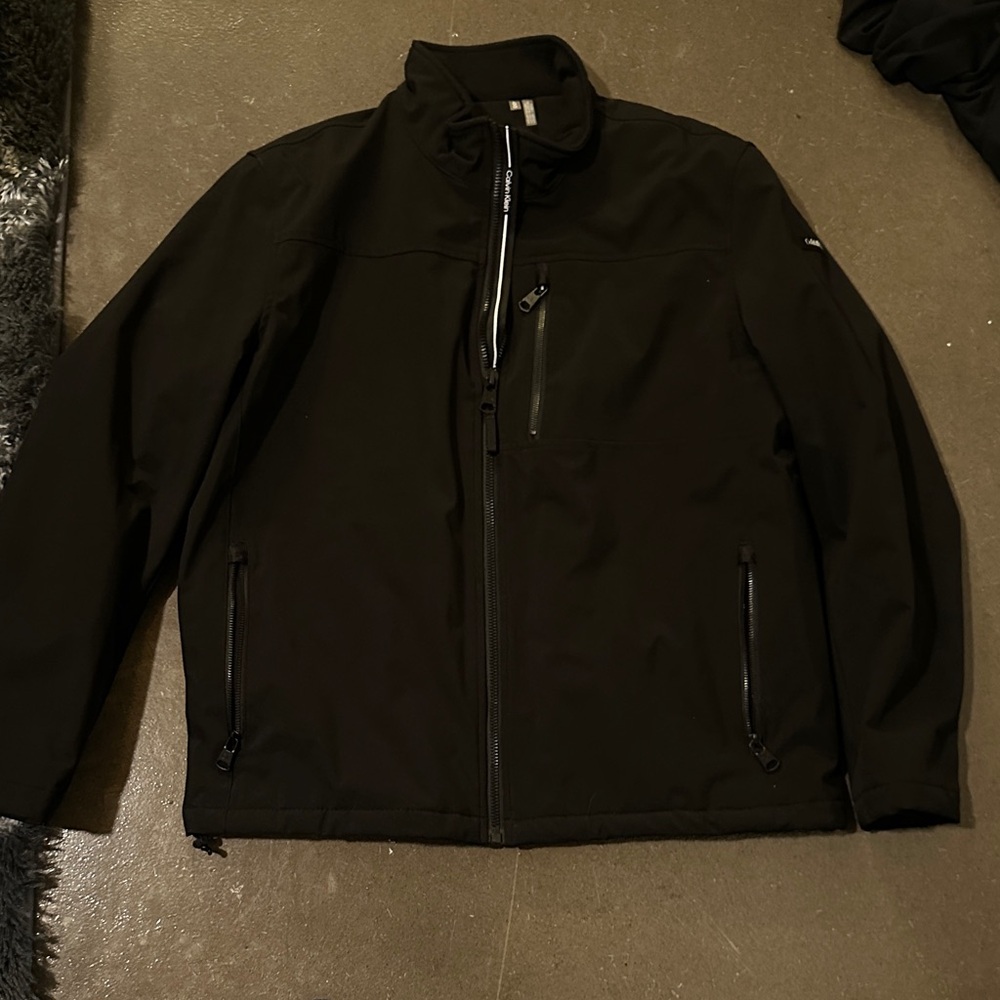 Calvin Klein Men's Black Windbreaker Jacket